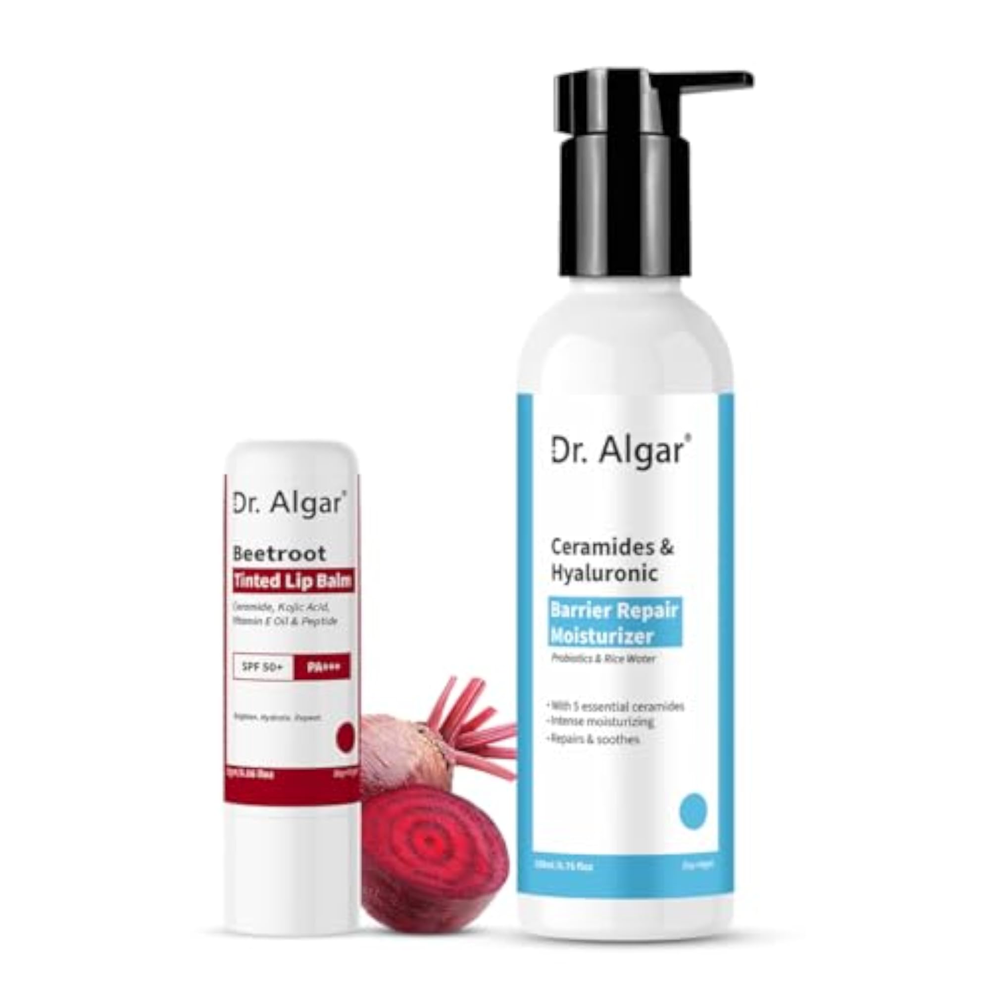 Dr. Algar Beetroot Lip Balm & Moisturizer Combo